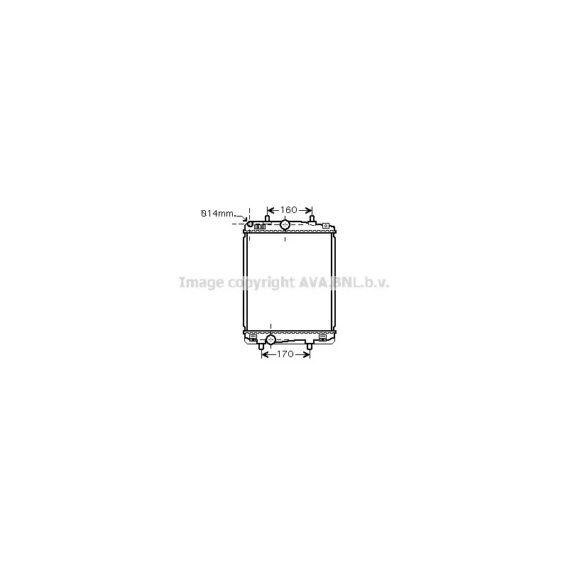 Radiateur, refroidissement du moteur AVA QUALITY COOLING TOA2364