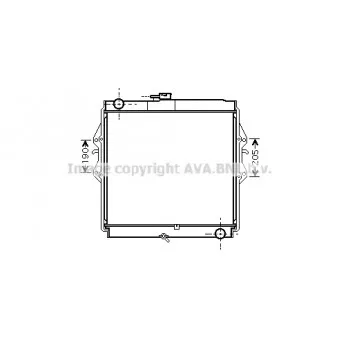 Radiateur, refroidissement du moteur AVA QUALITY COOLING TOA2460