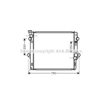 Radiateur, refroidissement du moteur AVA QUALITY COOLING TOA2478