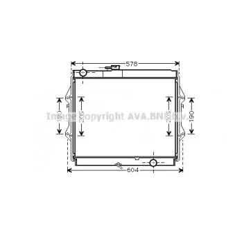 Radiateur, refroidissement du moteur AVA QUALITY COOLING TOA2642