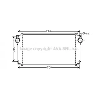 Intercooler, échangeur AVA QUALITY COOLING TOA4362