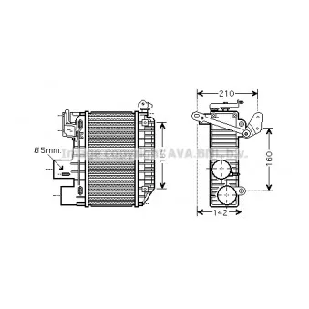 Intercooler, échangeur AVA QUALITY COOLING TOA4365