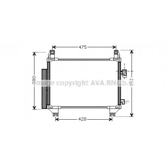 Condenseur, climatisation AVA QUALITY COOLING TOA5407D