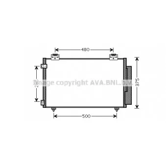 Condenseur, climatisation AVA QUALITY COOLING TOA5487D