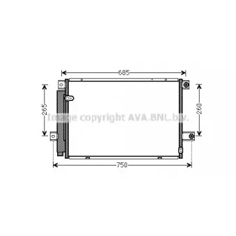 Condenseur, climatisation AVA QUALITY COOLING TOA5559D