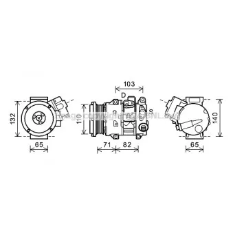 Compresseur, climatisation AVA QUALITY COOLING TOK659