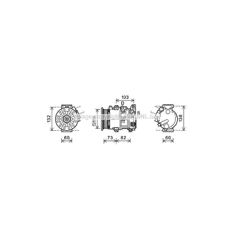 Compresseur, climatisation AVA QUALITY COOLING TOK685
