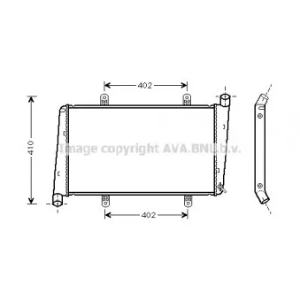 Radiateur, refroidissement du moteur AVA QUALITY COOLING VO2015