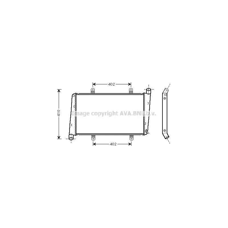 Radiateur, refroidissement du moteur AVA QUALITY COOLING VO2015