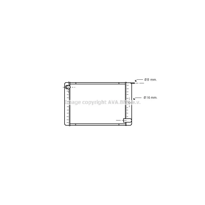 Radiateur, refroidissement du moteur AVA QUALITY COOLING VO2020