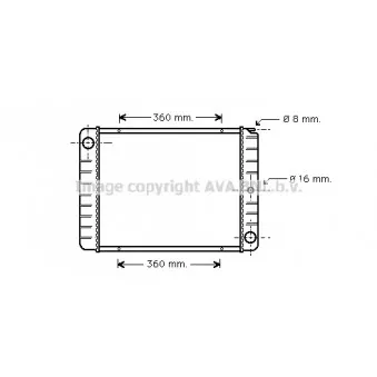 Radiateur, refroidissement du moteur AVA QUALITY COOLING VO2038