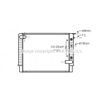 Radiateur, refroidissement du moteur AVA QUALITY COOLING VO2049