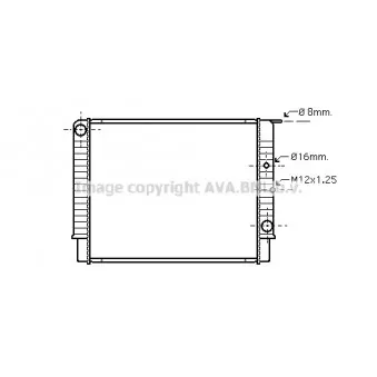 Radiateur, refroidissement du moteur AVA QUALITY COOLING VO2065