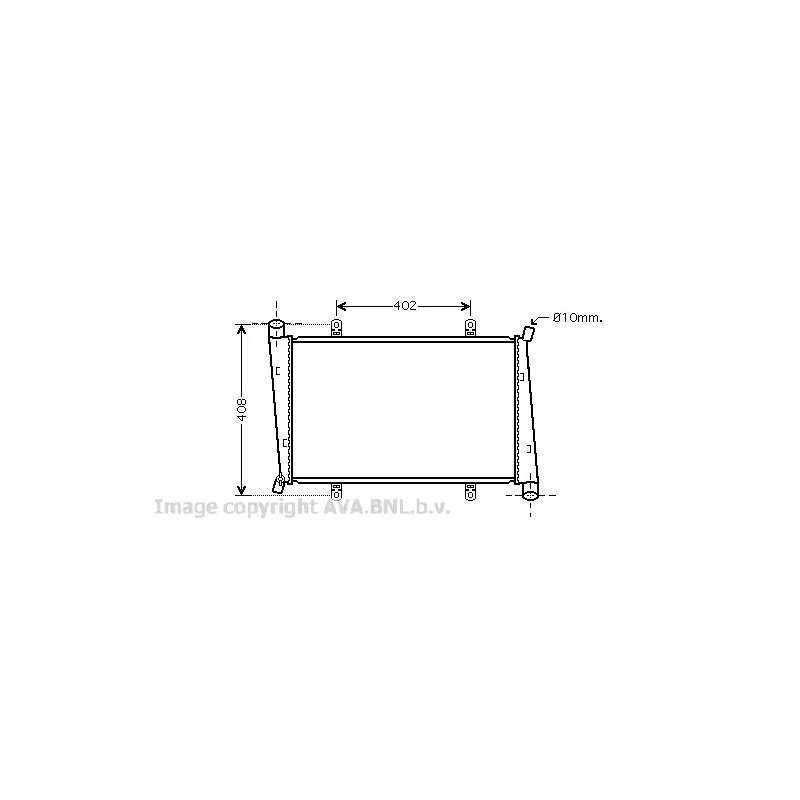 Radiateur, refroidissement du moteur AVA QUALITY COOLING VO2130