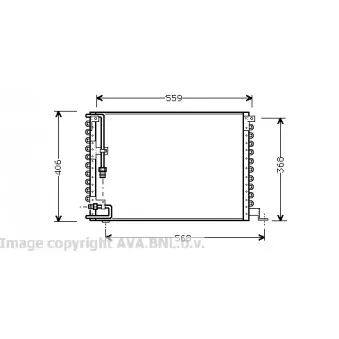 Condenseur, climatisation AVA QUALITY COOLING VO5073