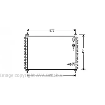 Condenseur, climatisation AVA QUALITY COOLING VO5075