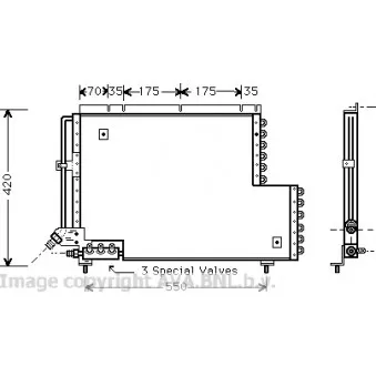 Condenseur, climatisation AVA QUALITY COOLING VO5081