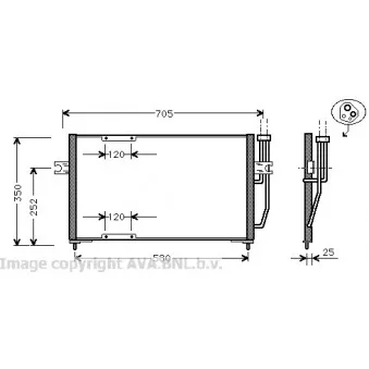 Condenseur, climatisation AVA QUALITY COOLING VO5094