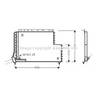 Condenseur, climatisation AVA QUALITY COOLING VO5131