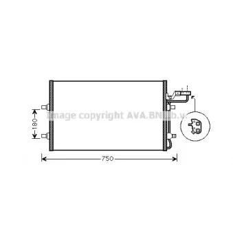 Condenseur, climatisation AVA QUALITY COOLING VO5149