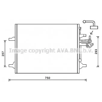 Condenseur, climatisation AVA QUALITY COOLING VO5166D