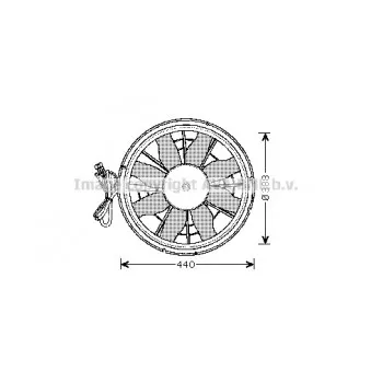 Ventilateur, refroidissement du moteur AVA QUALITY COOLING VO7501