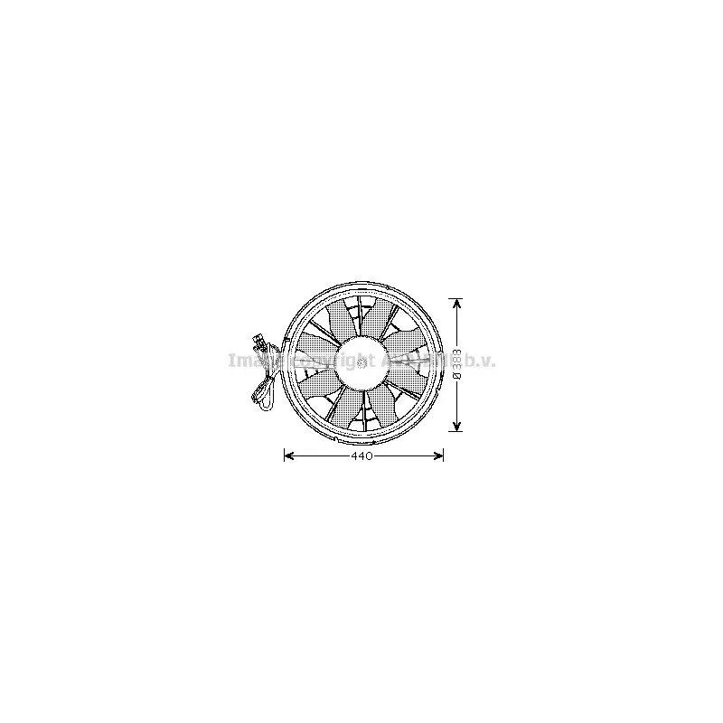 Ventilateur, refroidissement du moteur AVA QUALITY COOLING VO7501