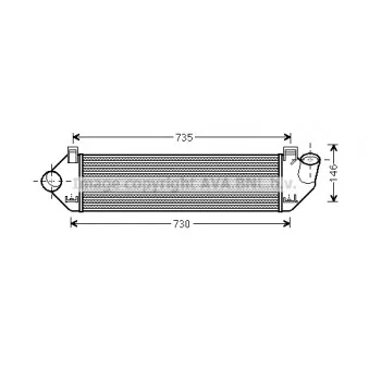 Intercooler, échangeur AVA QUALITY COOLING VOA4134