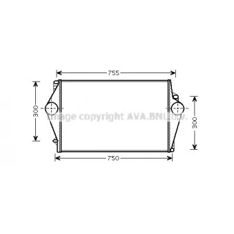 Intercooler, échangeur AVA QUALITY COOLING VOA4136