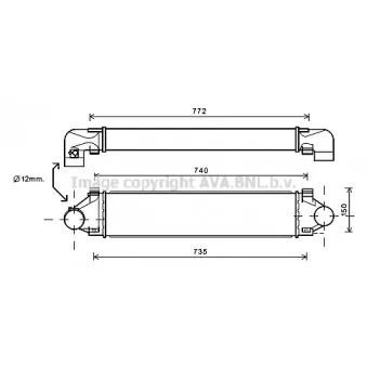 Intercooler, échangeur AVA QUALITY COOLING VOA4173