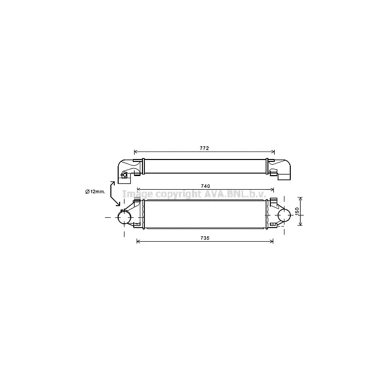 Intercooler, échangeur AVA QUALITY COOLING VOA4173