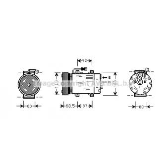 Compresseur, climatisation AVA QUALITY COOLING VOAK101