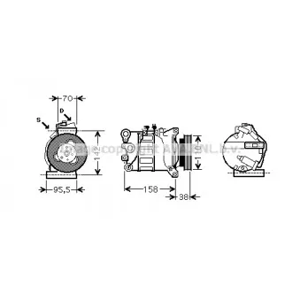 Compresseur, climatisation AVA QUALITY COOLING VOAK143