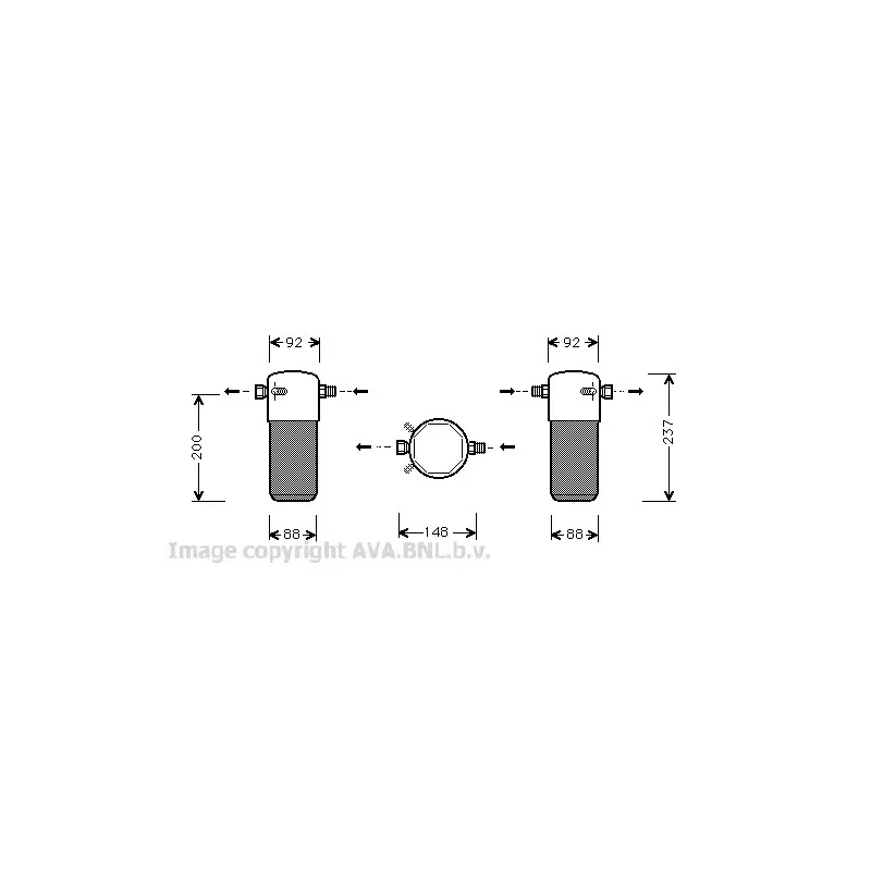 Filtre déshydratant, climatisation AVA QUALITY COOLING VOD100