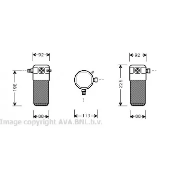 Filtre déshydratant, climatisation AVA QUALITY COOLING VOD105