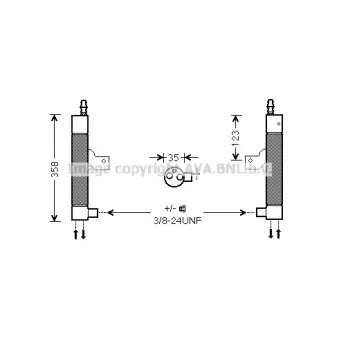 Filtre déshydratant, climatisation AVA QUALITY COOLING VOD146