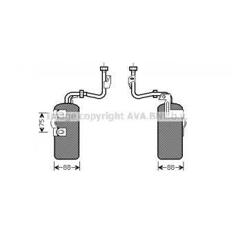 Filtre déshydratant, climatisation AVA QUALITY COOLING VOD165