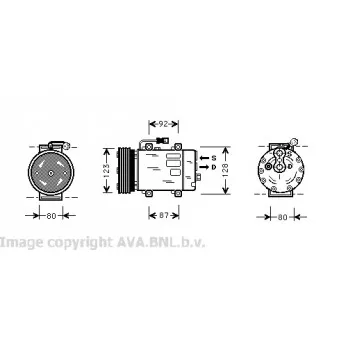 Compresseur, climatisation AVA QUALITY COOLING VOK029