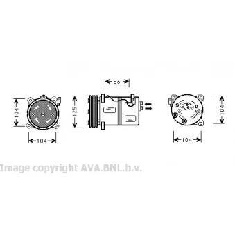 Compresseur, climatisation AVA QUALITY COOLING VOK030