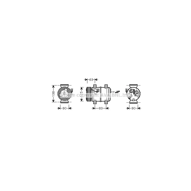 Compresseur, climatisation AVA QUALITY COOLING VOK120