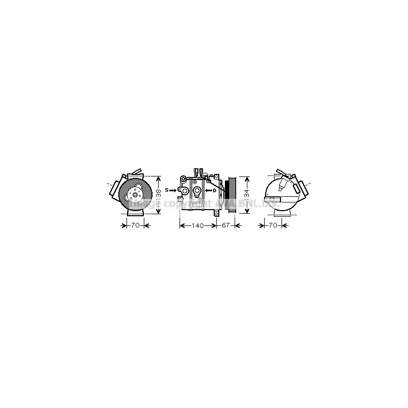 Compresseur, climatisation AVA QUALITY COOLING VOK142