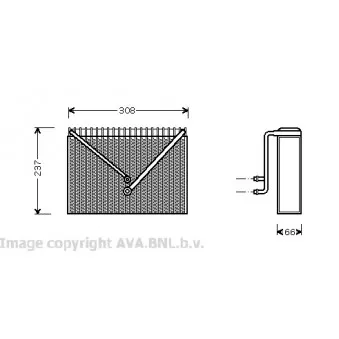 Evaporateur climatisation AVA QUALITY COOLING VOV106