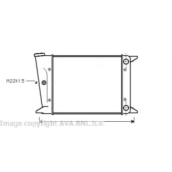 Radiateur, refroidissement du moteur AVA QUALITY COOLING VW2004