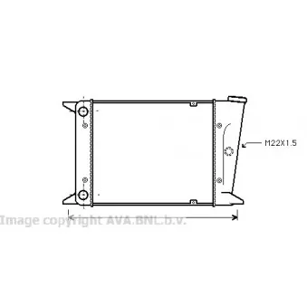 Radiateur, refroidissement du moteur AVA QUALITY COOLING VW2006