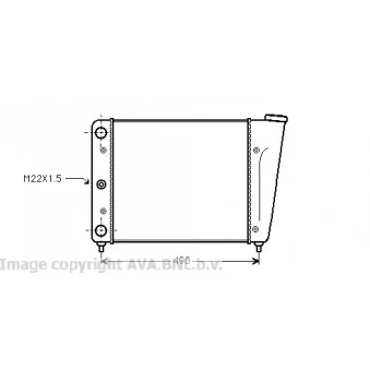 Radiateur, refroidissement du moteur AVA QUALITY COOLING VW2009