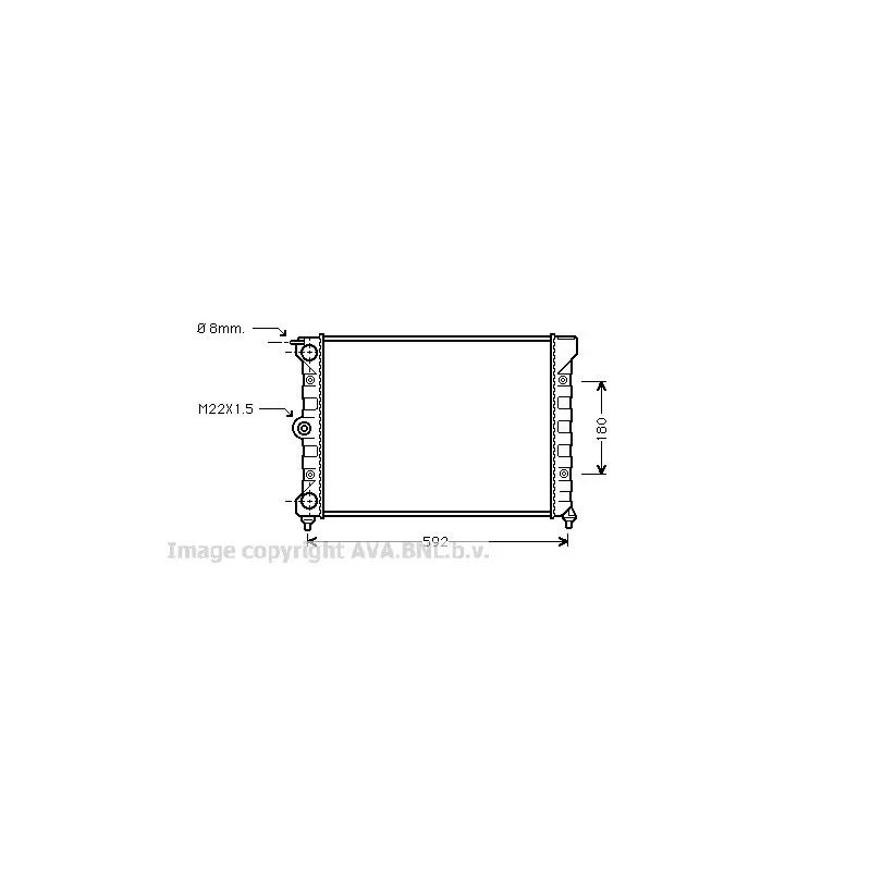 Radiateur, refroidissement du moteur AVA QUALITY COOLING VW2011