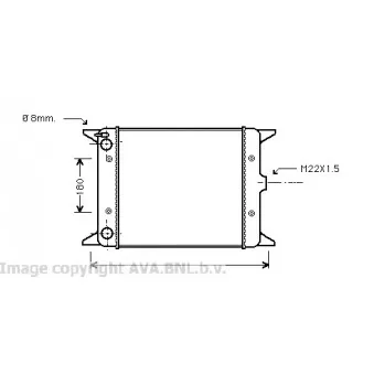 Radiateur, refroidissement du moteur AVA QUALITY COOLING VW2012