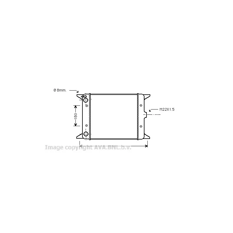 Radiateur, refroidissement du moteur AVA QUALITY COOLING VW2012