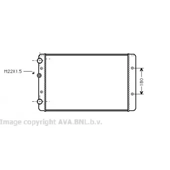 Radiateur, refroidissement du moteur AVA QUALITY COOLING VW2027