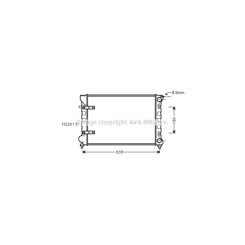 Radiateur, refroidissement du moteur AVA QUALITY COOLING VW2048